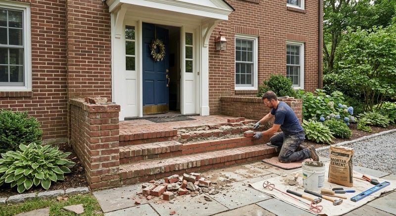 Brick Flatwork Repair in Blanco, TX