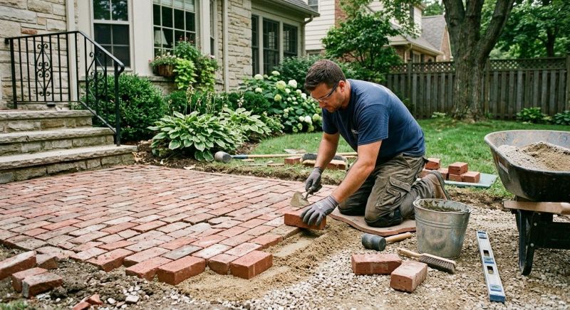 Brick Flatwork Repair in Leander, TX