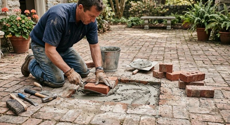 Brick Flatwork Repair in Manchaca, TX