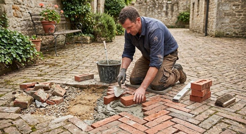 Brick Flatwork Repair in Manchaca, TX