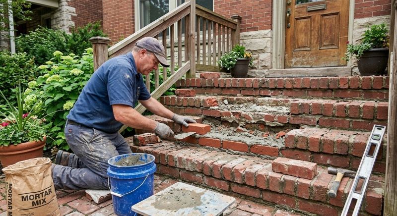 Brick Steps Repair in Dripping Springs, TX