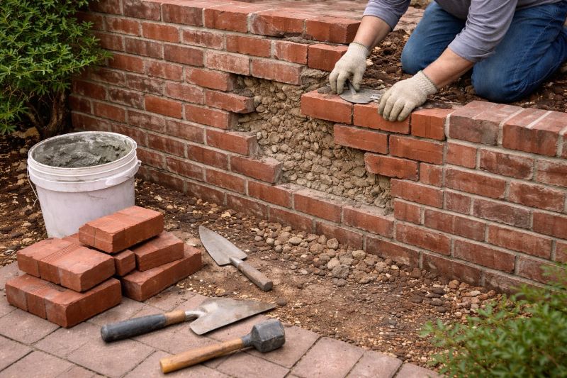 Brick Wall Repair in Dripping Springs, TX