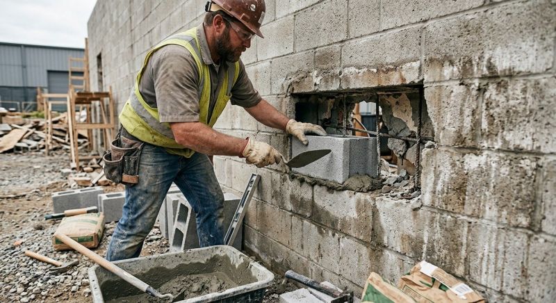 Cinder Block Wall Repair in Manchaca, TX