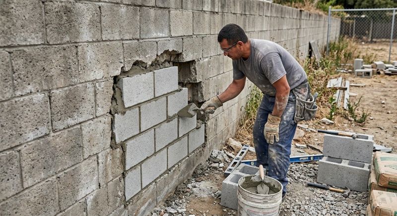 Concrete Block Repair in Buda, TX