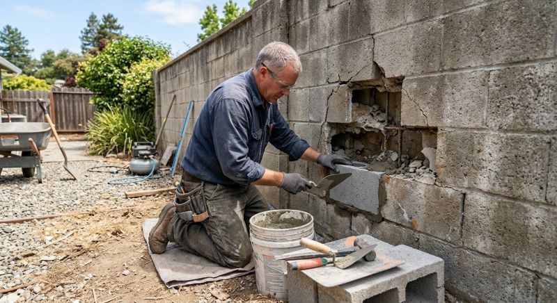 Concrete Block Repair in Cedar Park, TX
