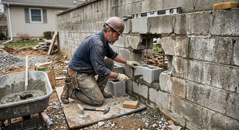 Masonry Wall Repair in Dripping Springs, TX