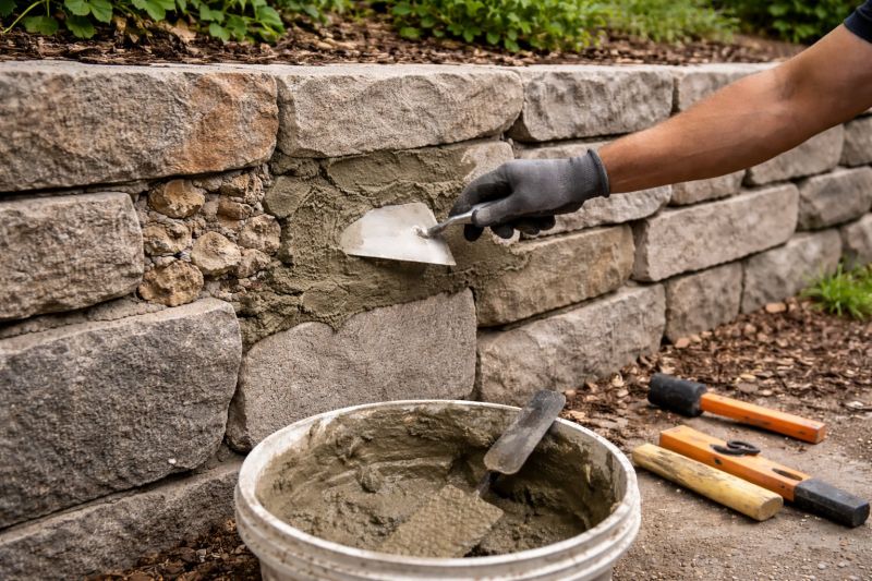 Rock Wall Repair in Dripping Springs, TX