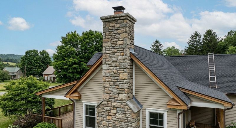 Stone Chimney Installation in Dripping Springs, TX