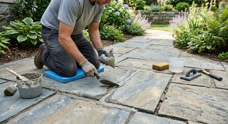 Stone Walkway Repair in Dripping Springs, TX